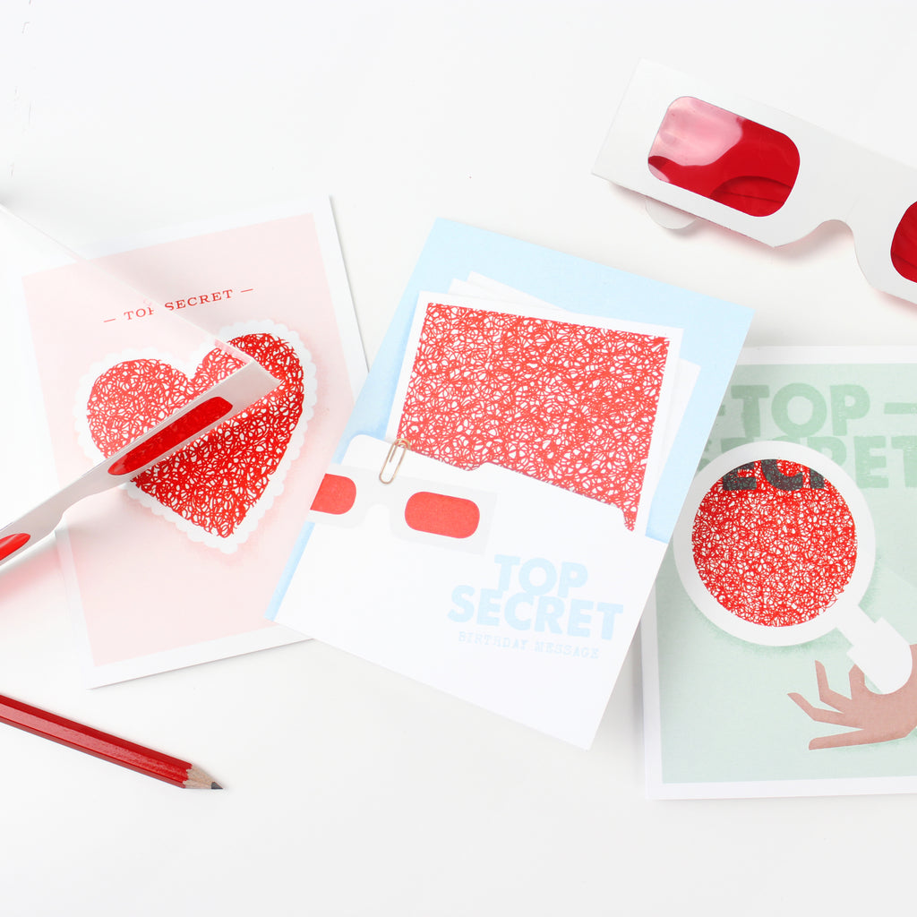 Decoder Card - Top Secret Heart – Inklings Paperie