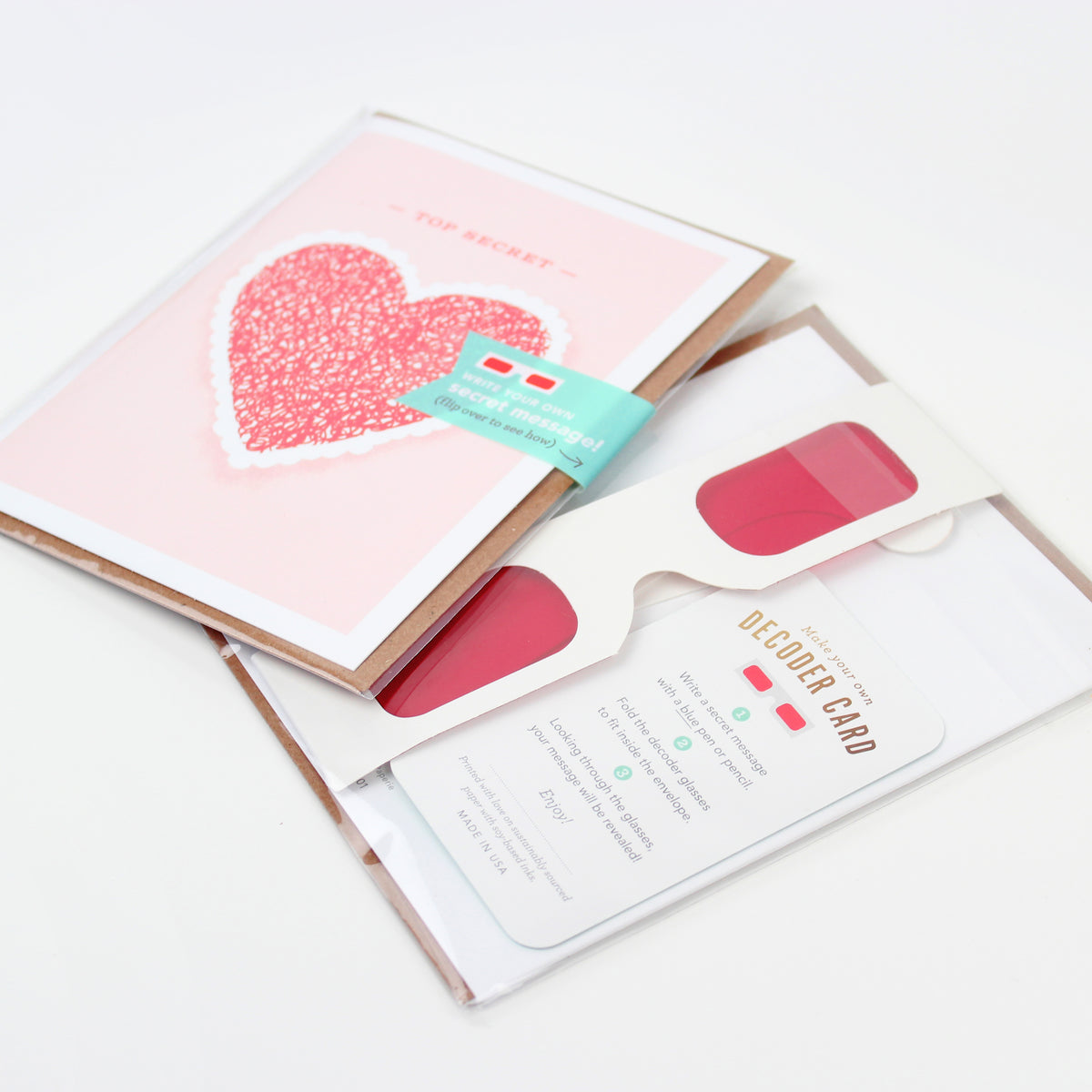Decoder Card Merch Decoder Card - Top Secret Heart – Inklings Paperie