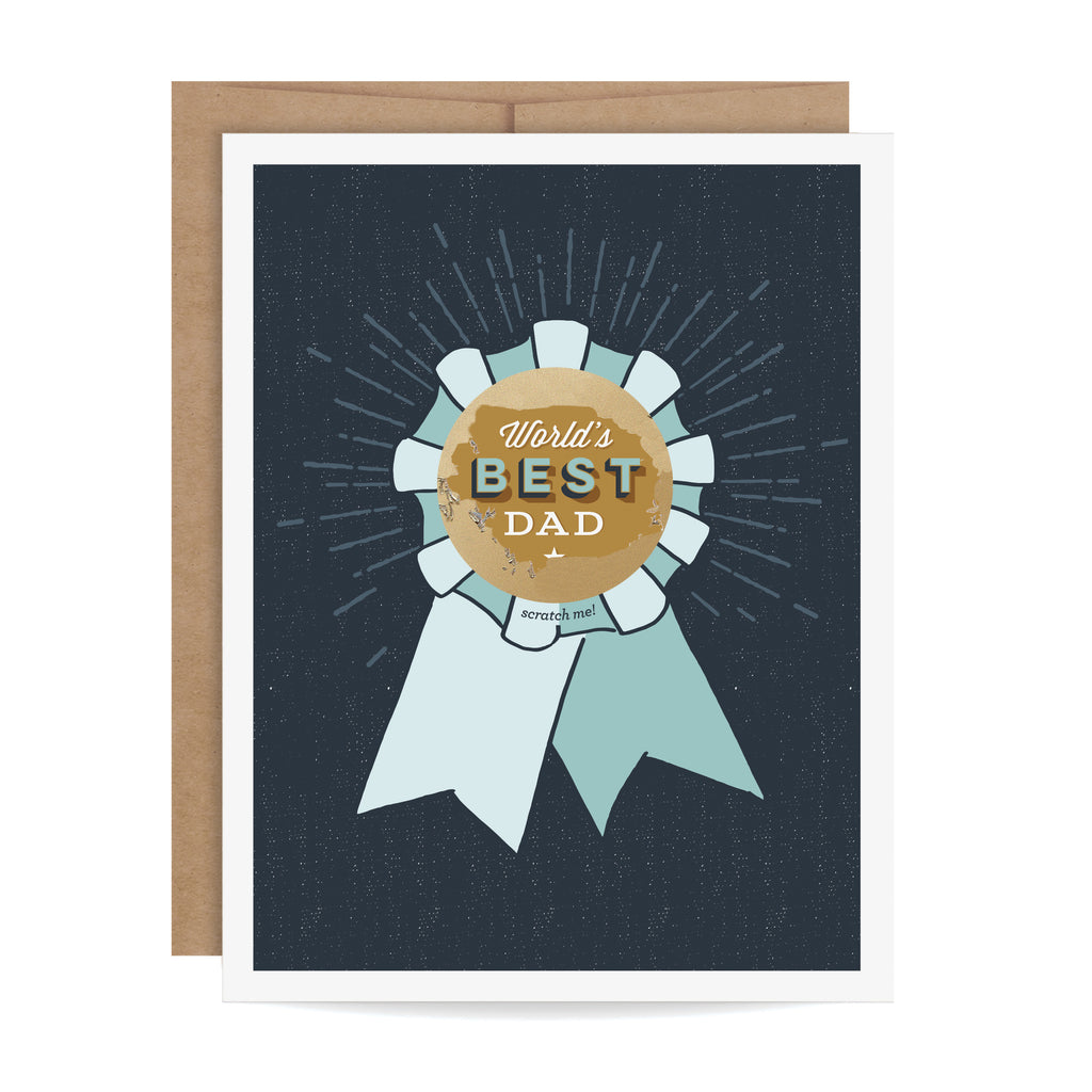 World's Best Dad Scratch-off Card - Inklings Paperie