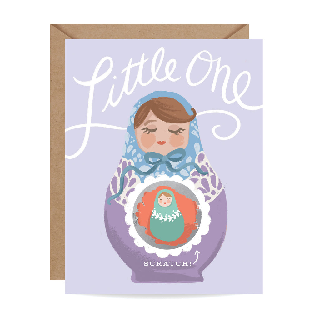 Little One Nesting Doll Scratch-off Card