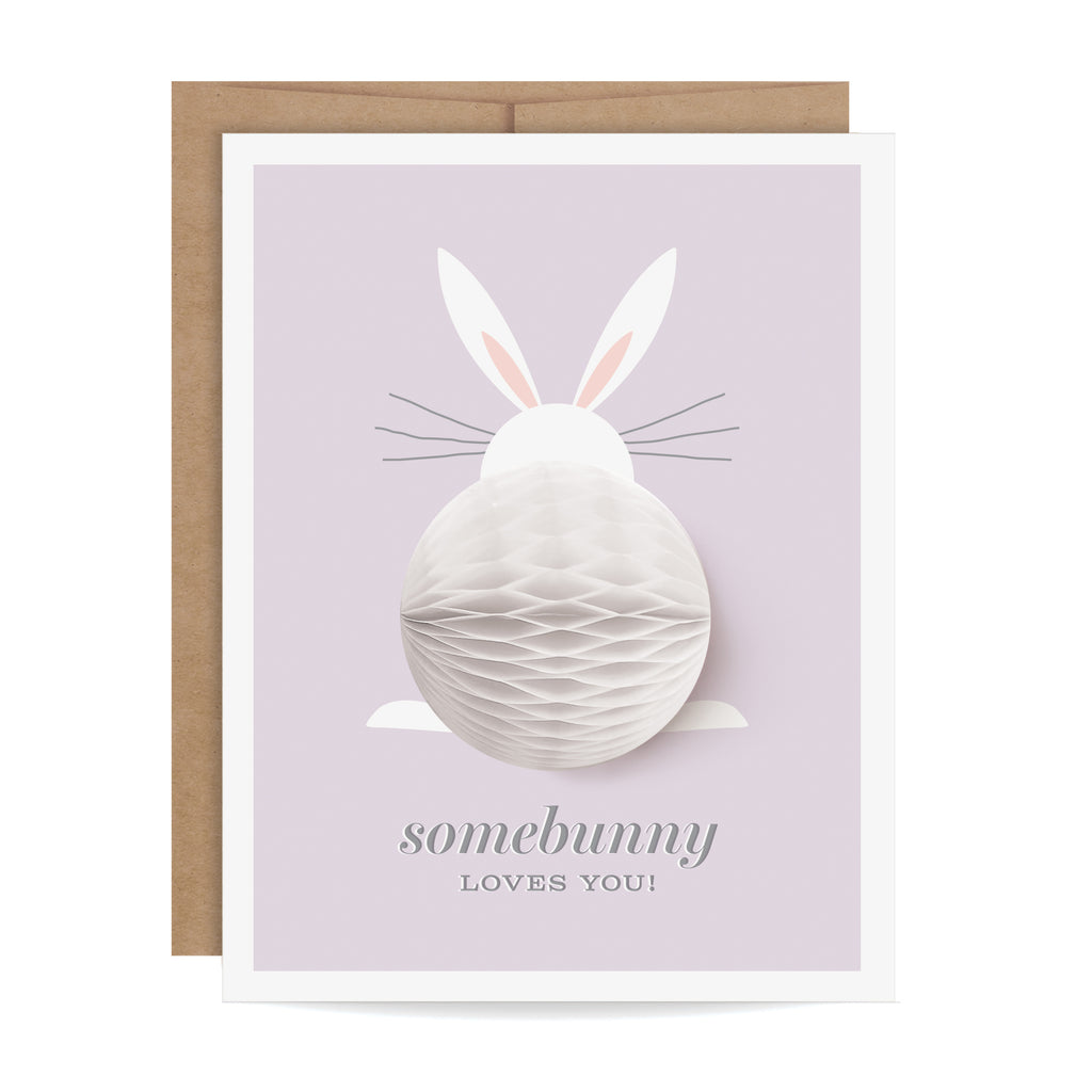 Bunny Pop-up, honeycomb, bunny, rabbit, Easter, Friend Card, Kid Card