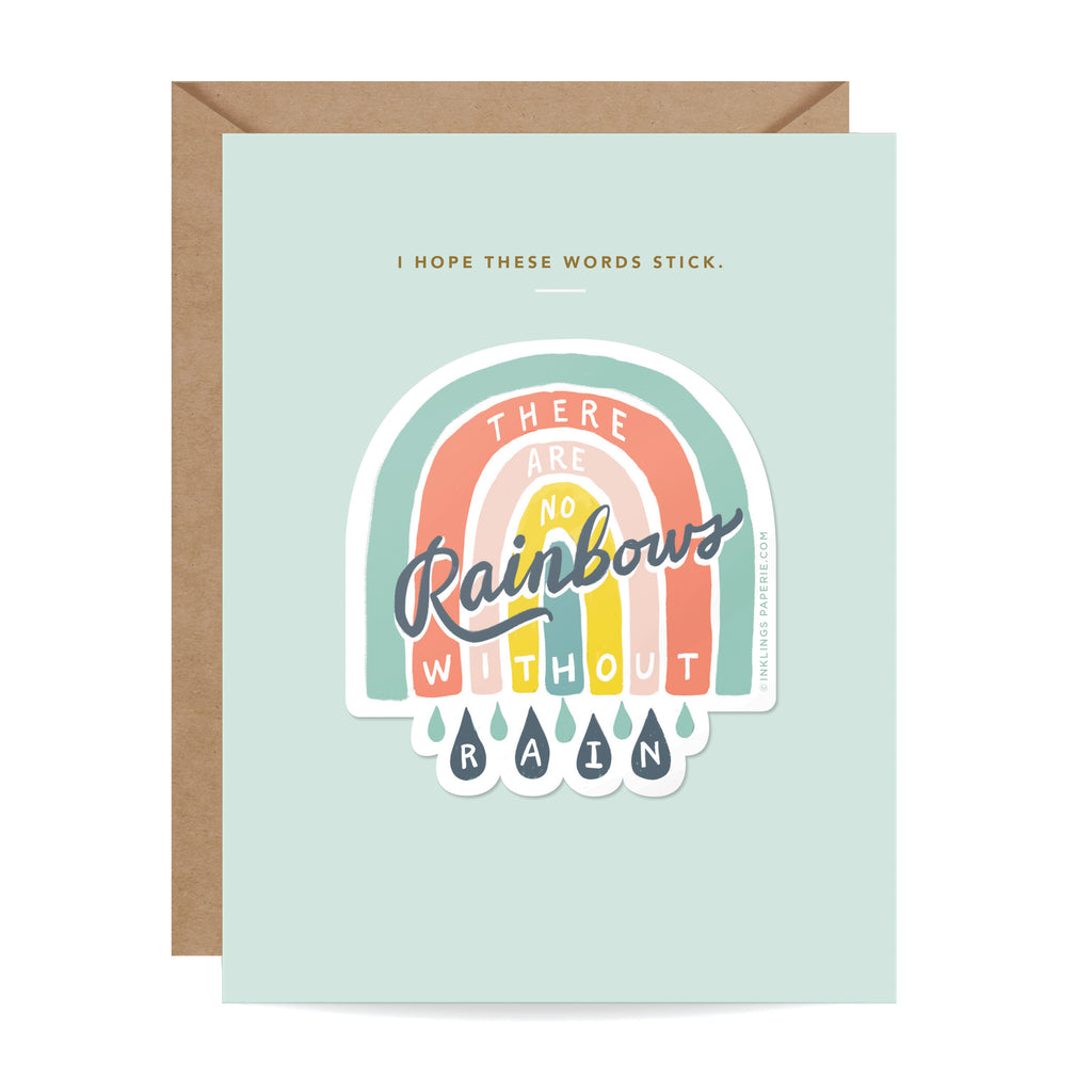 No Rainbows Sticker Card - Inklings Paperie