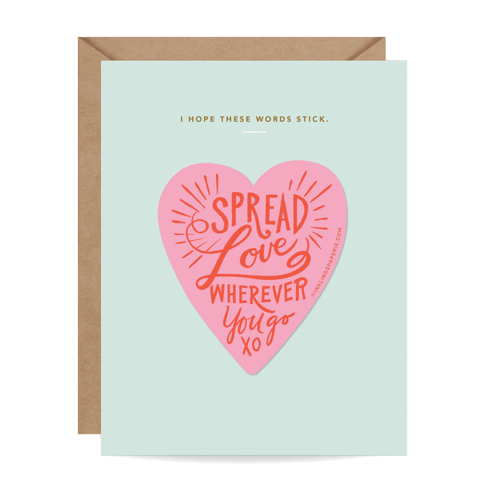Spread Love Sticker Card - Inklings Paperie