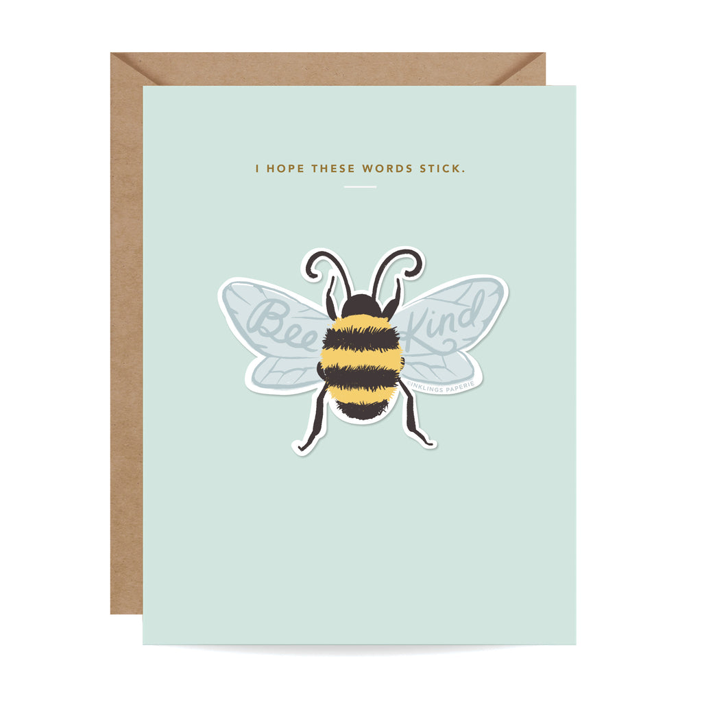 Bee Kind Sticker Card - Inklings Paperie