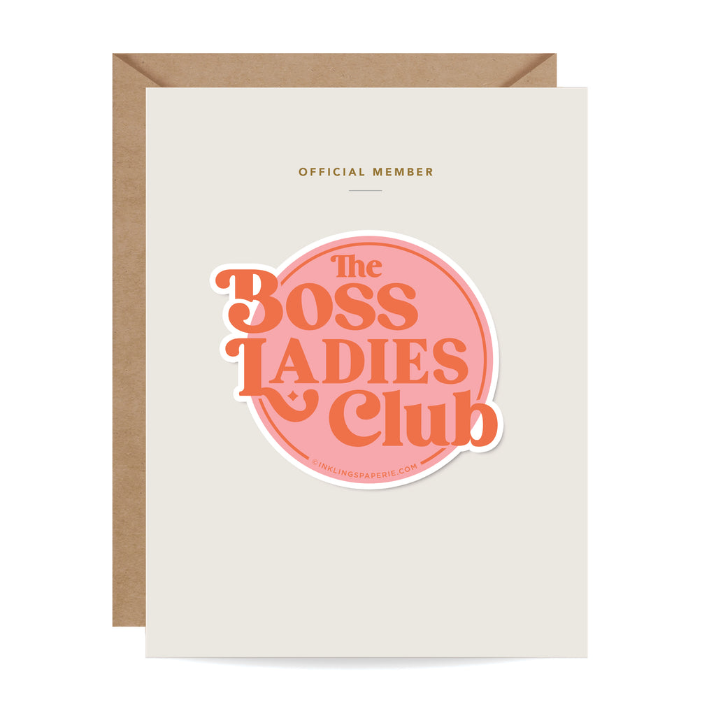 Boss, Vinyl Sticker Card, Pink, Female Power, Encouragement, Friendship, Boss Lady, Gift, Vinyl Sticker 