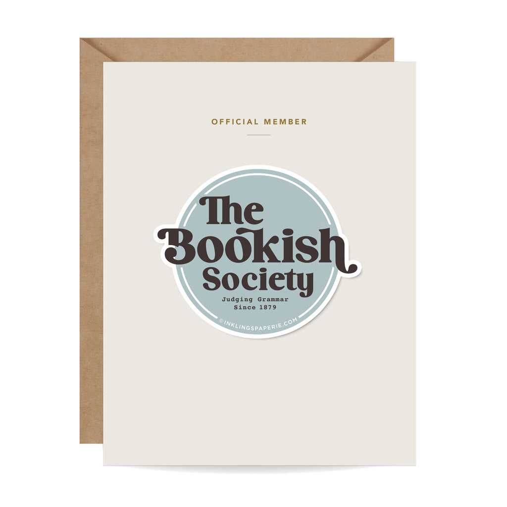 Bookish, Book Lover, Vinyl Sticker Card, Gift, Club Sticker, Friendship