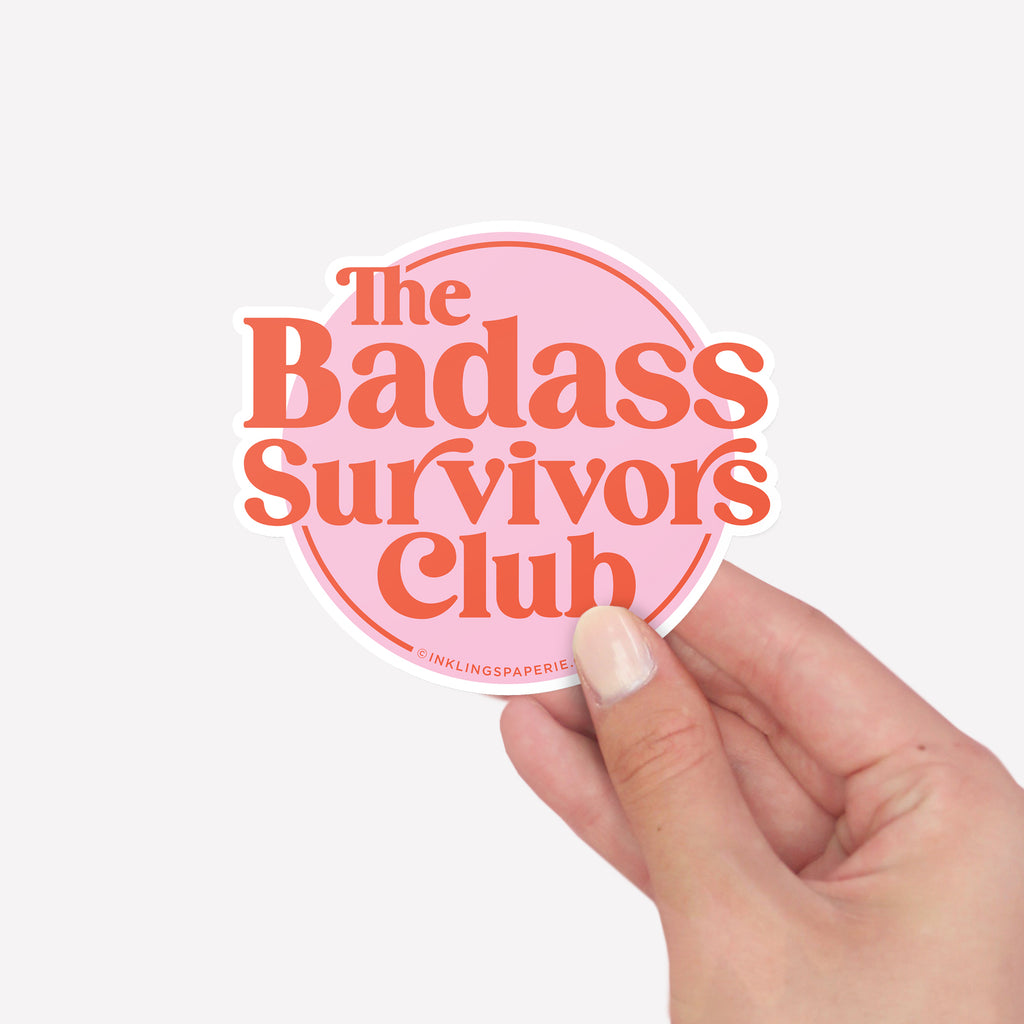 Survivor, Cancer survivor, vinyl sticker, vinyl sticker card, official member, survivor club