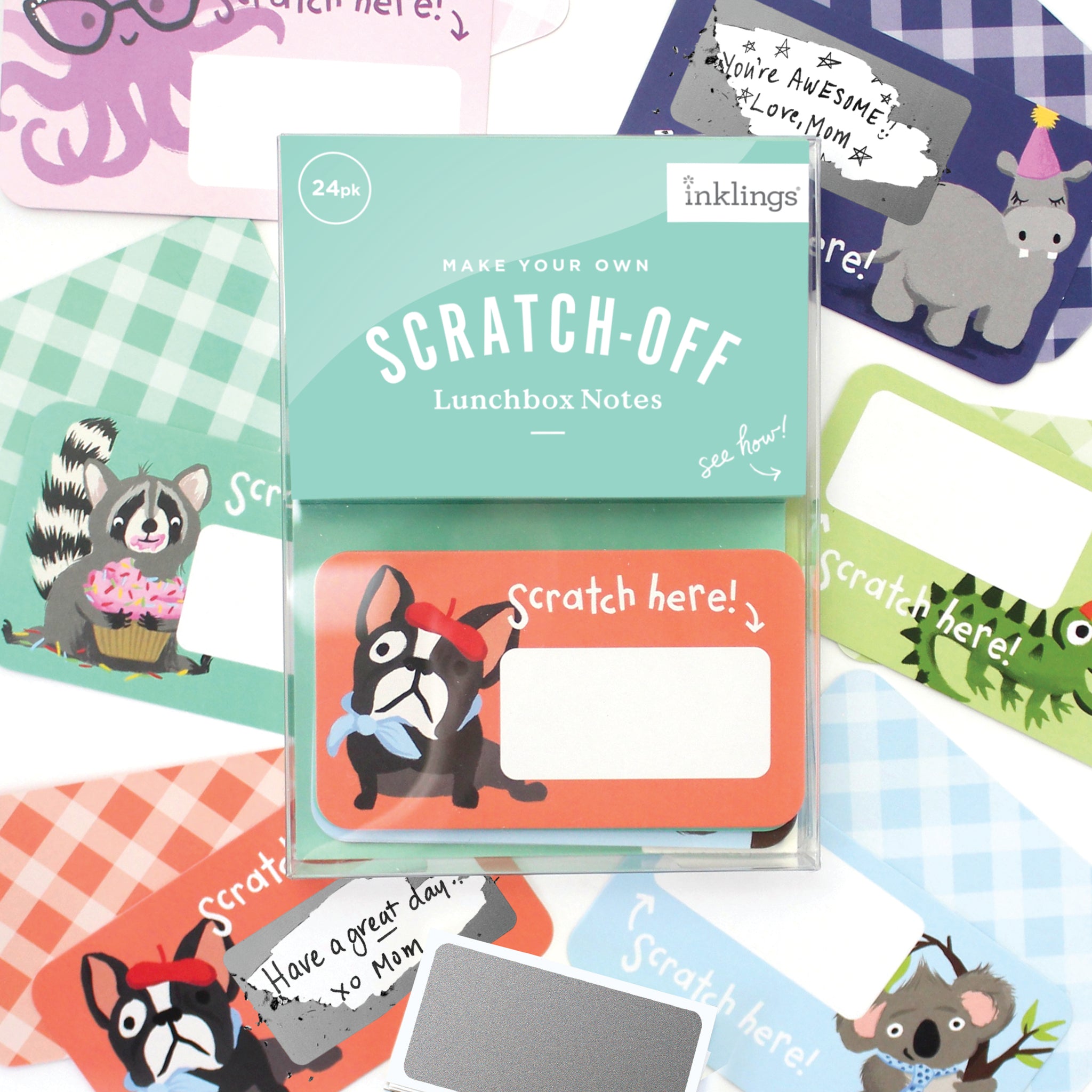 Scratch-off Lunchbox Notes - Animals – Inklings Paperie