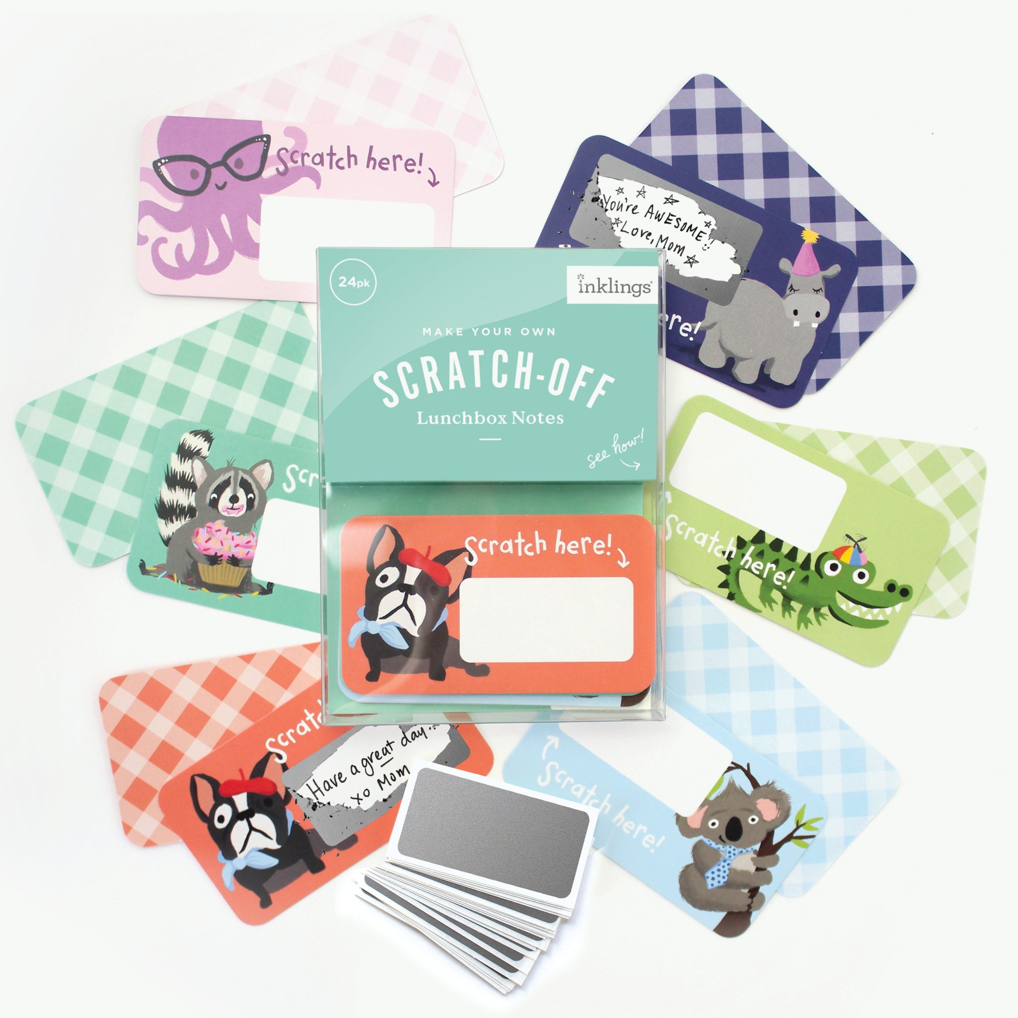 Scratch-off Lunchbox Notes - Animals – Inklings Paperie