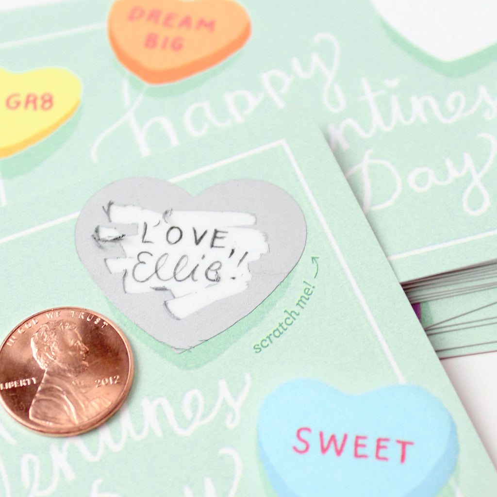 Scratch-off Sweetheart Valentines - Inklings Paperie