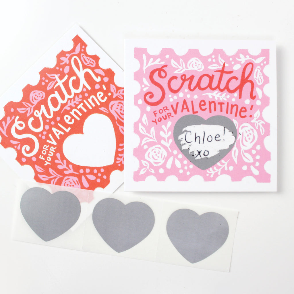 Scratch-off Floral Valentines - Inklings Paperie