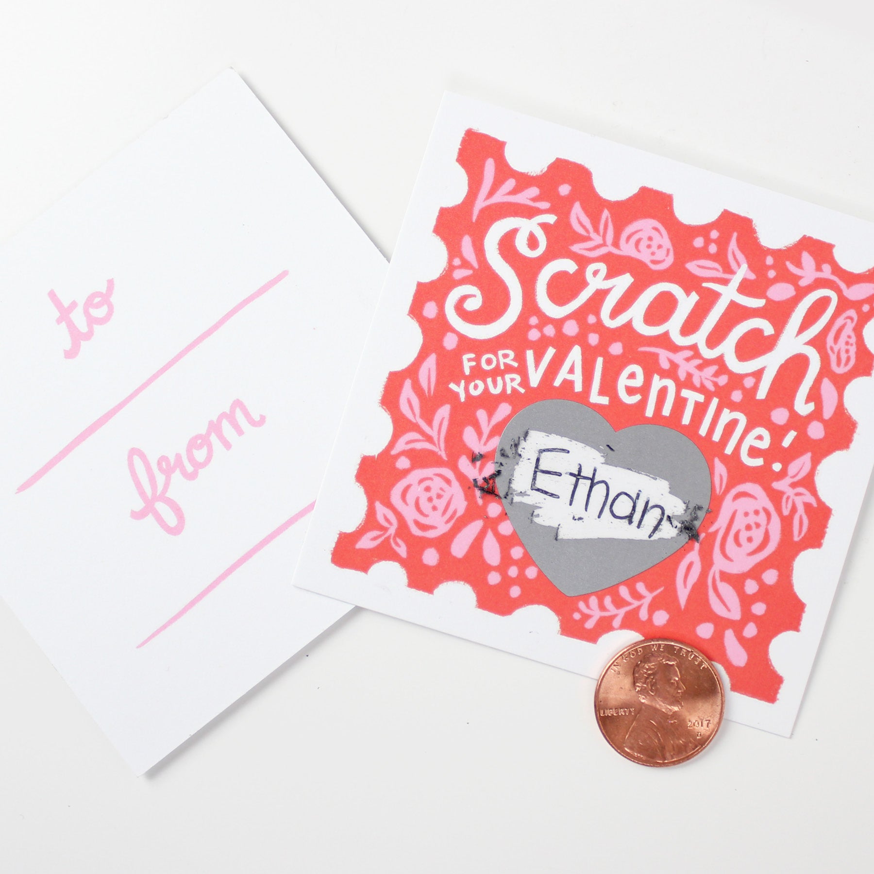 Scratch-off Floral Valentines – Inklings Paperie