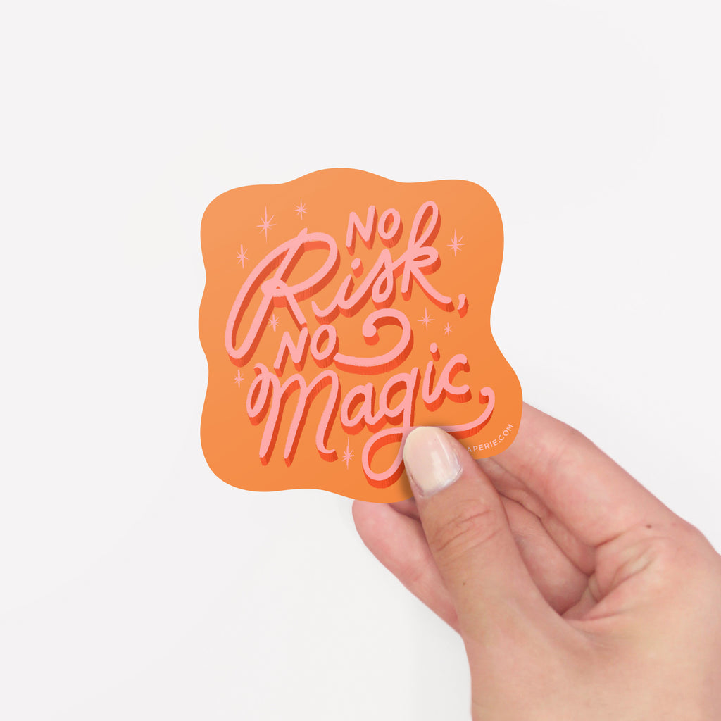 No Risk No Magic Sticker Card - Inklings Paperie