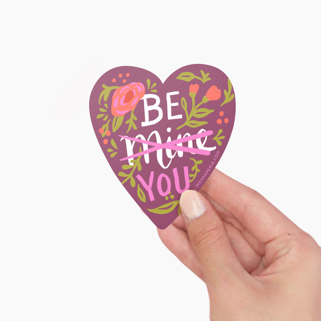 Valentine's Day, heart, pride, sticker, vinyl sticker, encouragement, friendship, gift, friendship