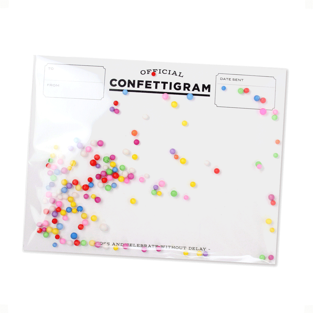 Confettigram, telegram, birthday, birthday card, gumball, kids birthday