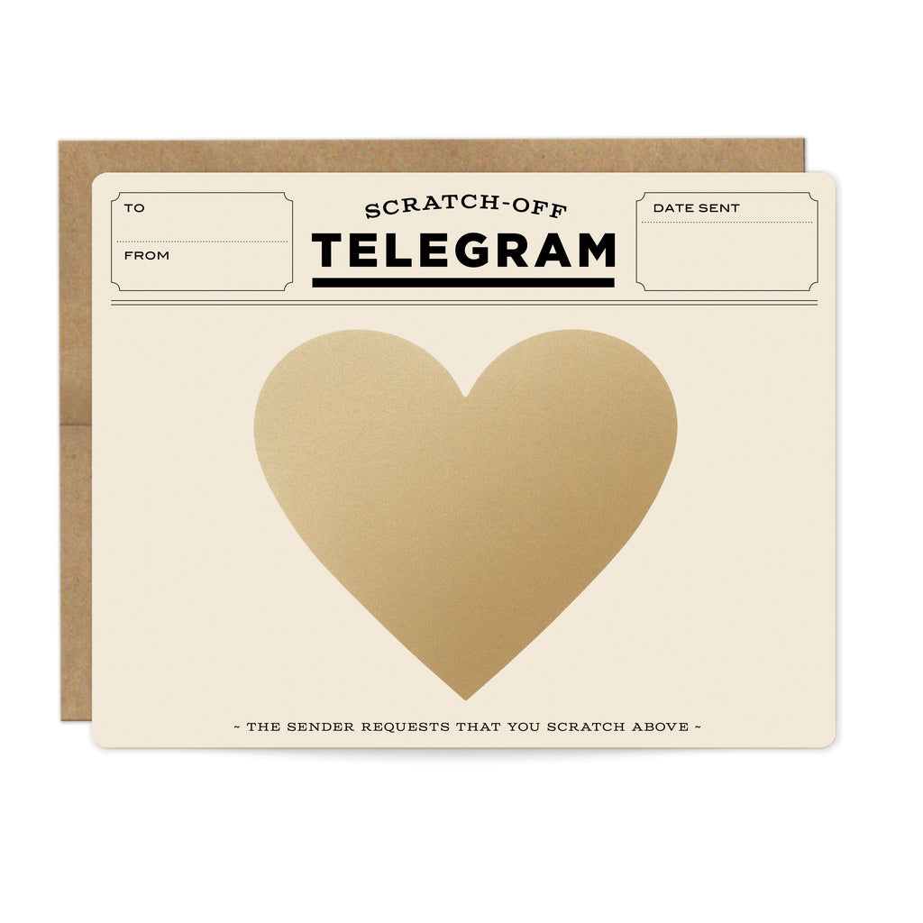 Classic Telegram, Scratch-off Card, Friendship, Encouragement. Proposal Card, Bridesmaid Card, Groomsman Card, Vintage