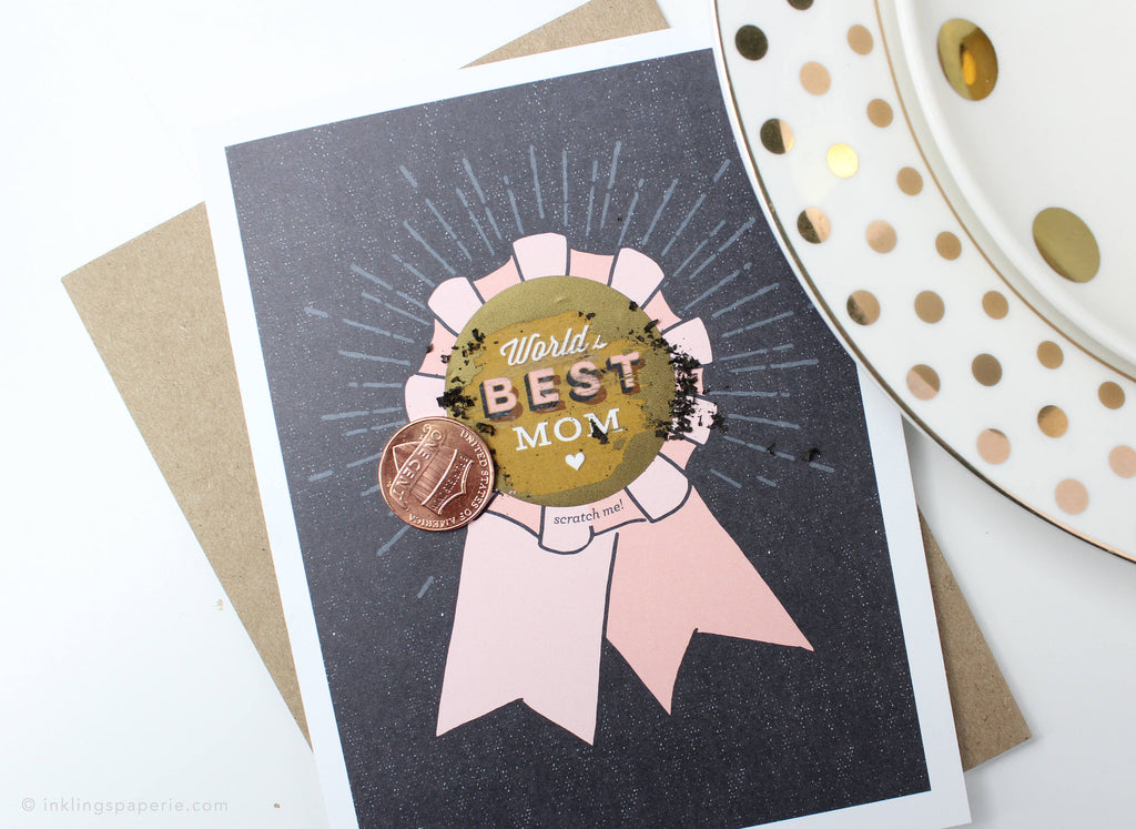 World's Best Mom Scratch-off Card - Inklings Paperie
