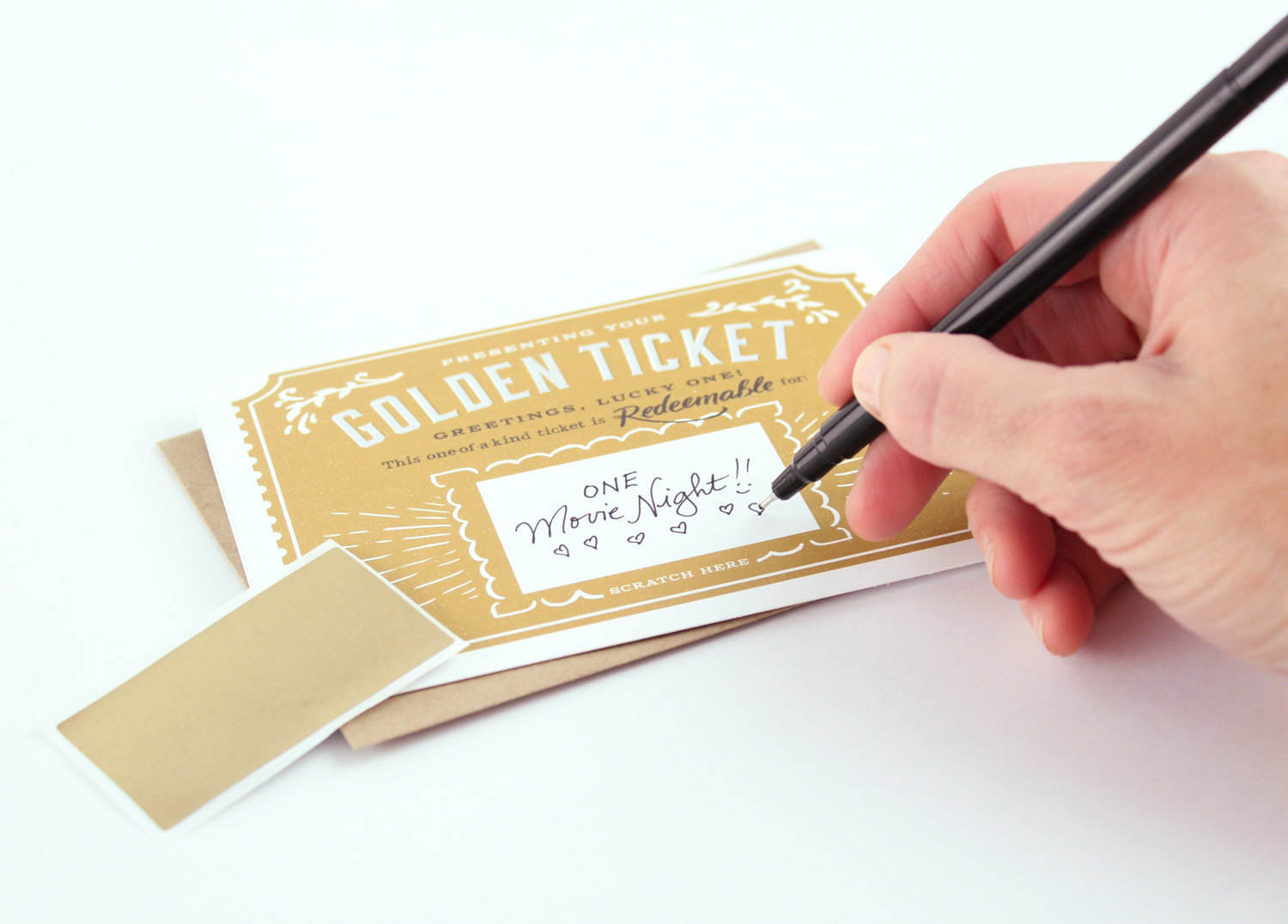 Scratch-off Card - Golden Ticket – Inklings Paperie