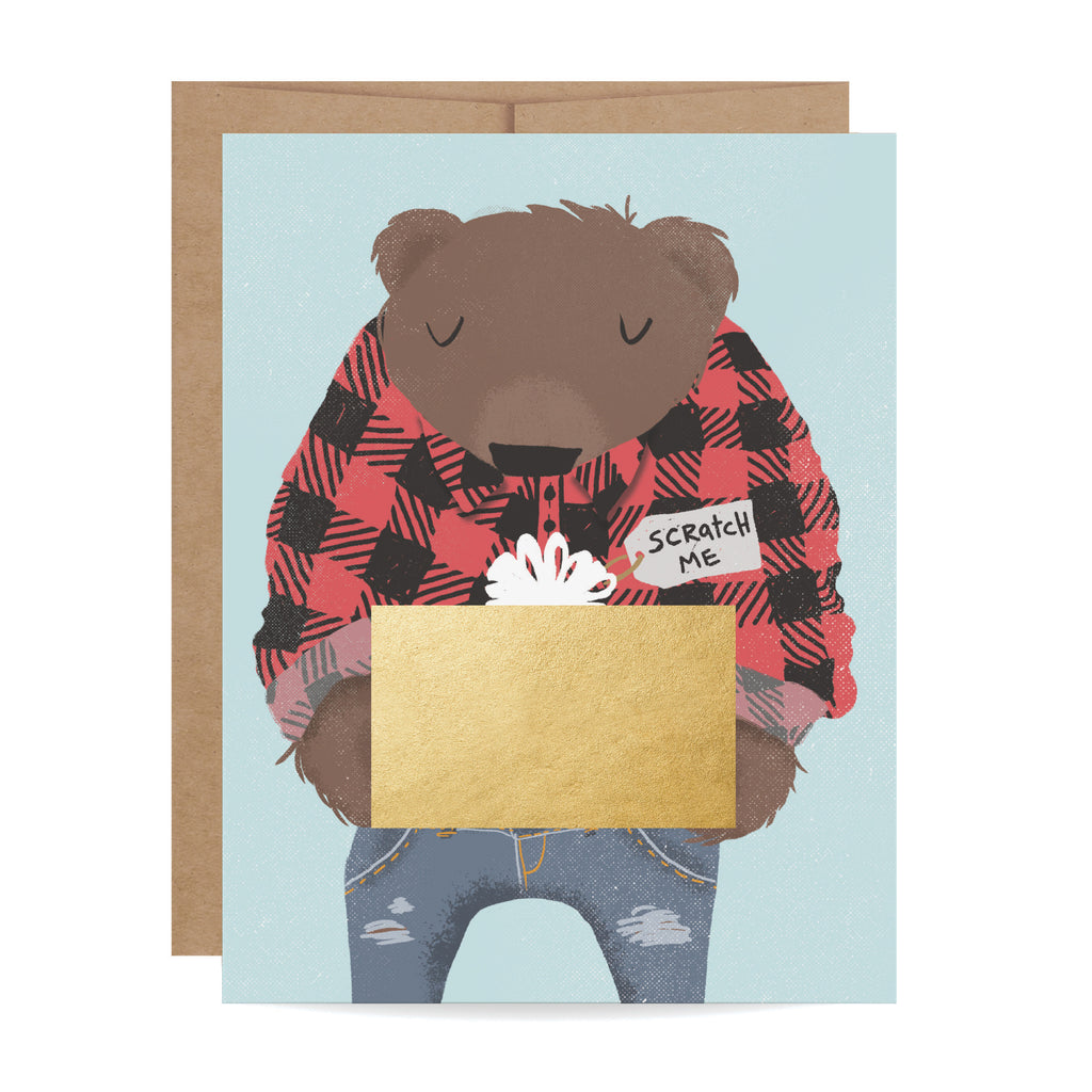 Bear Scratch-off Card - Inklings Paperie