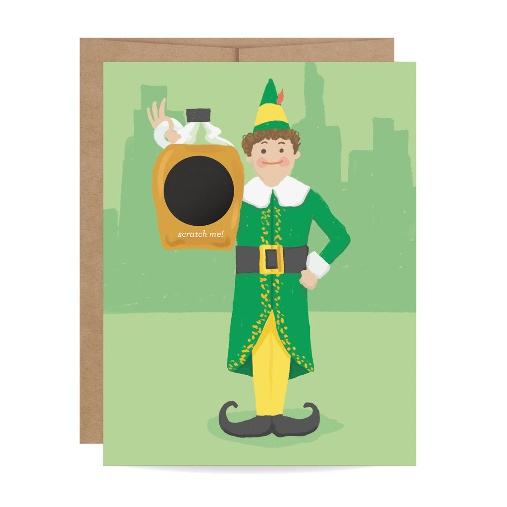 Winter,  Syrup,  Scratch-off,  NYC, Kids,  Holidays, Holiday Card, Holiday,  Green,  For Kids, Elf,  Christmas,  Buddy