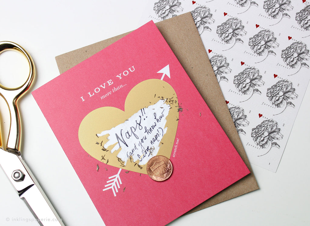 Love You More Than... Scratch-off Card - Inklings Paperie