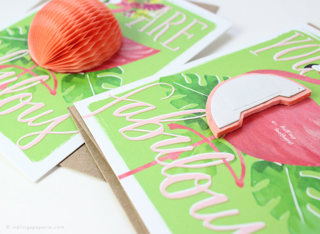 Flamingo, Pop-up, Monstera, Birthday card, Friendship Card, Encouragement, Everyday card, friend, just because, Thank you 