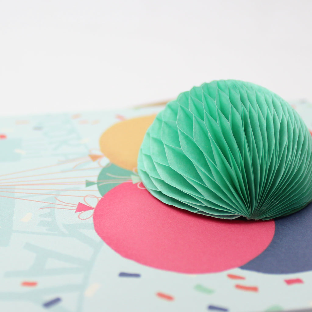 Balloon Bunch Pop-up - Inklings Paperie, mint balloon, pop-up card, birthday card, congratulations card, party, balloons, kid birthday, friendship, confetti