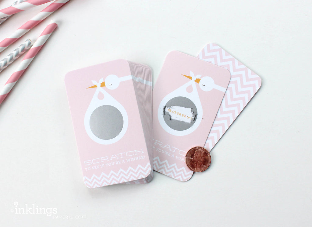 Pink Stork Scratch-off Game - Inklings Paperie