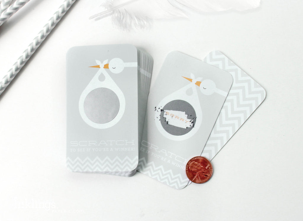 Grey Stork Scratch-off Game - Inklings Paperie