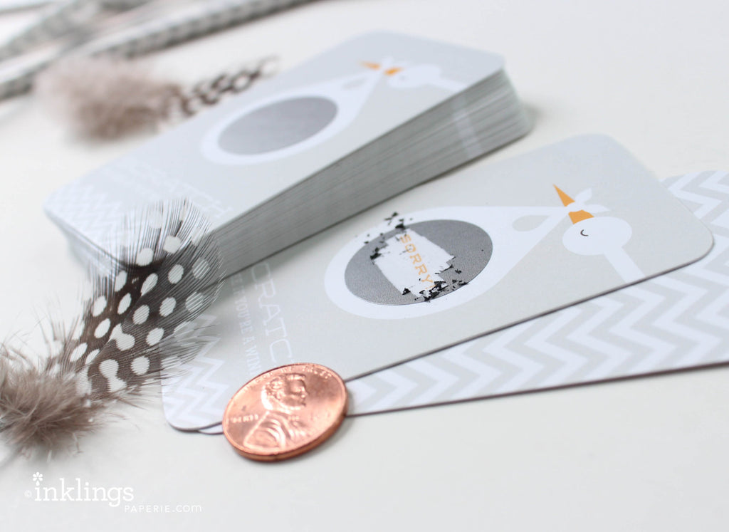 Grey Stork Scratch-off Game - Inklings Paperie