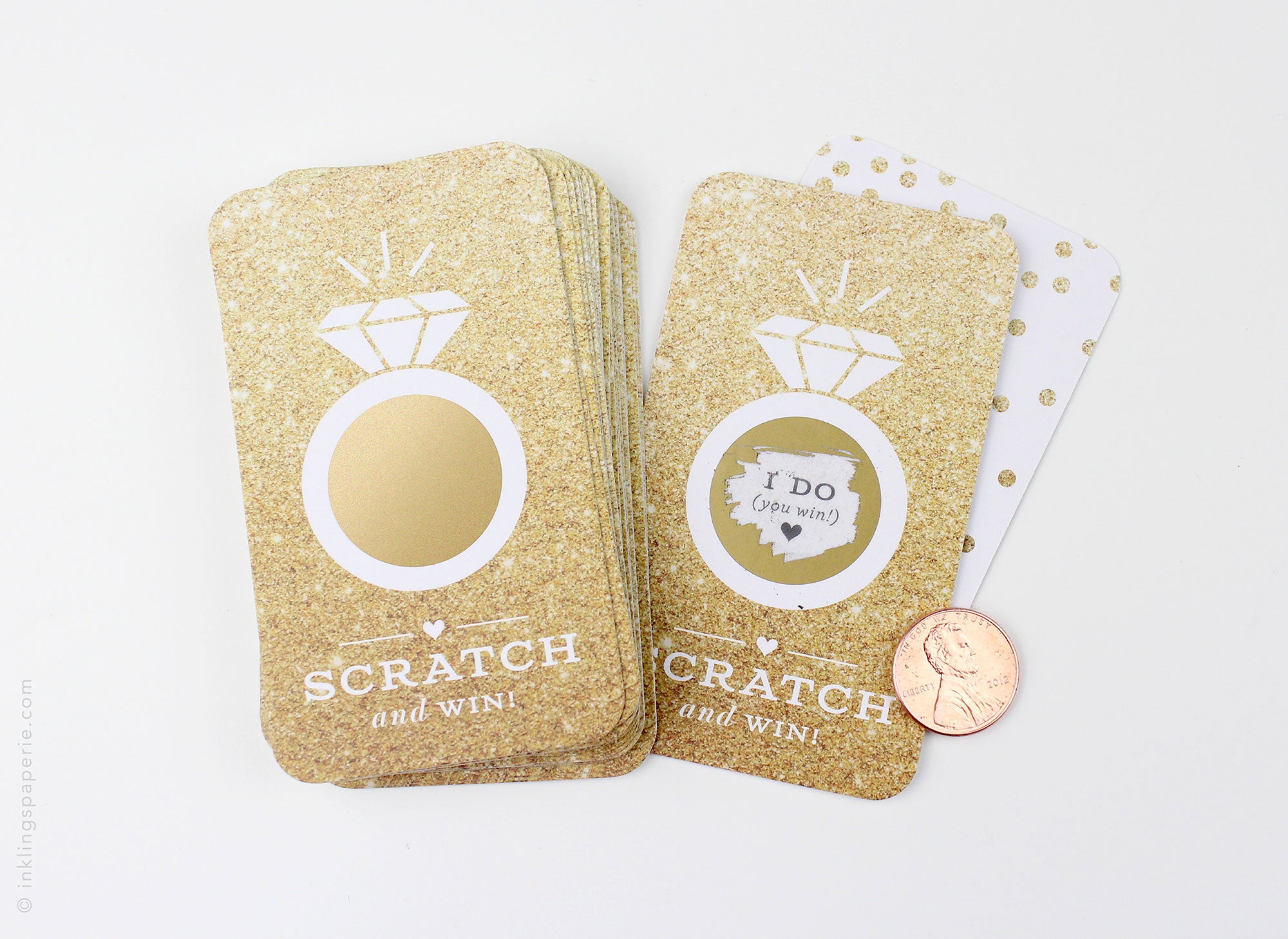 Bridal Scratch-off Game - Gold Glitter – Inklings Paperie