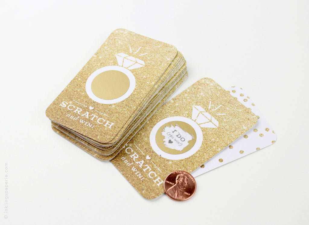 Bridal Scratch-off Game - Gold Glitter - Inklings Paperie