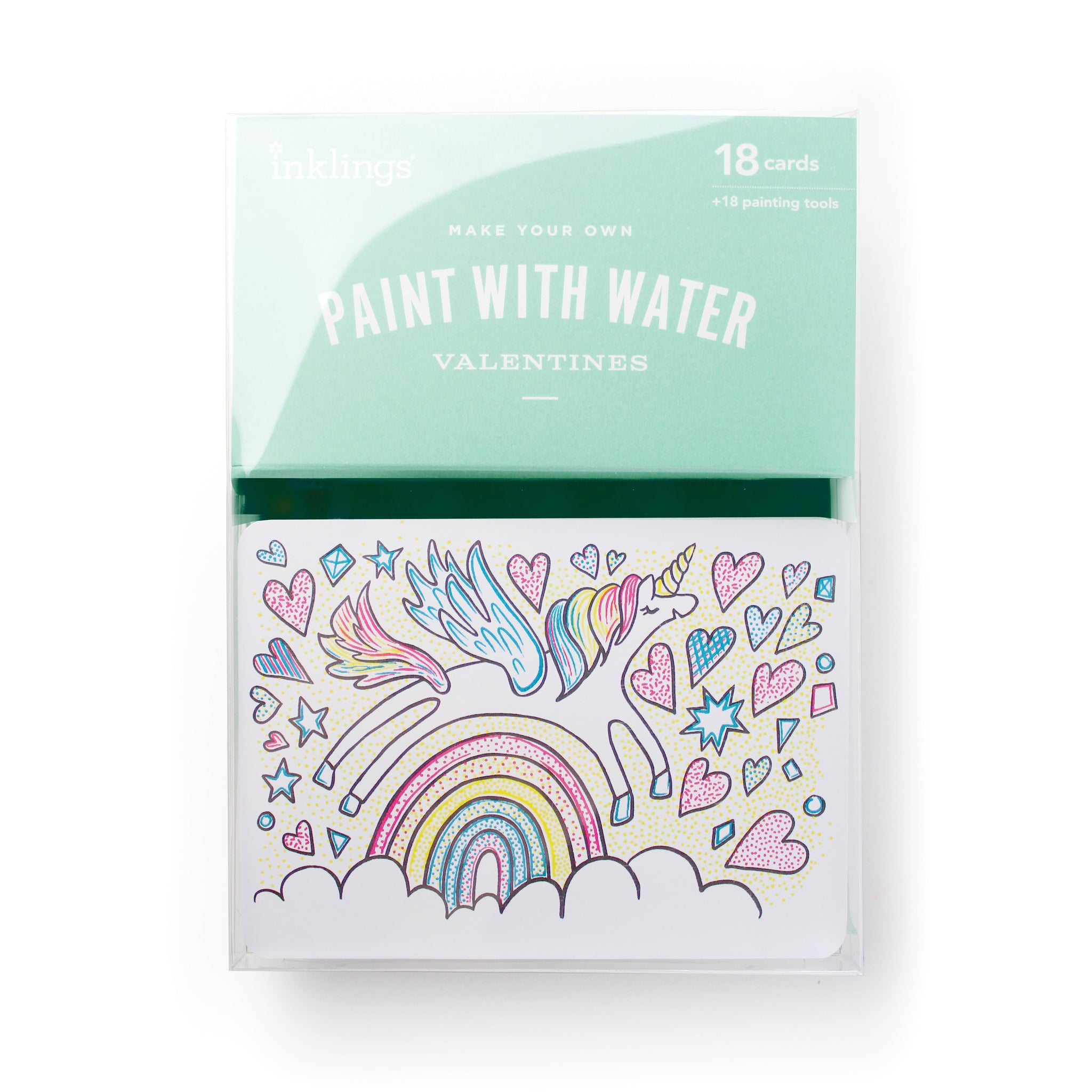 Paint with Water Valentines - Unicorn – Inklings Paperie