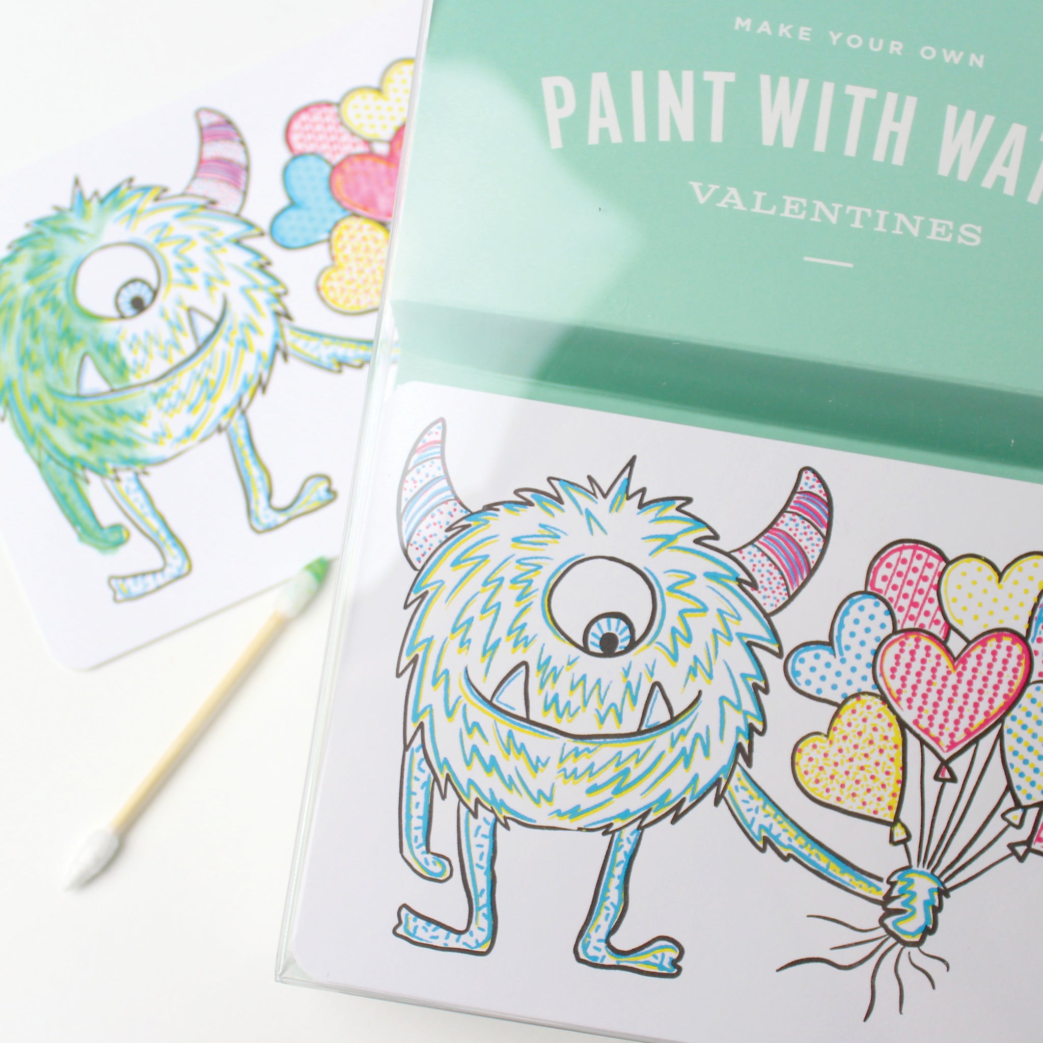 Paint with Water Valentines - Monster – Inklings Paperie